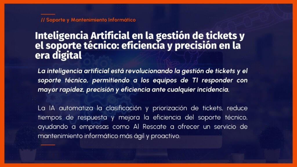 inteligencia artificial en soporte técnico
