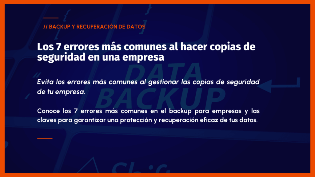 gestión de copias de seguridad